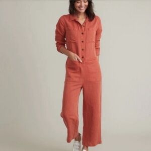 NEW Marine Layer Charlie Utility Jumpsuit Rosewood XS Oversized Relaxed Fit